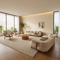 مبل راحتی هشت نفره با روکش پارچه و پایه چوب مدل اریکا به همراه 6 کوسن