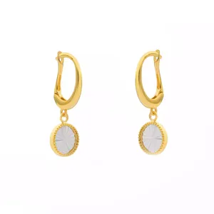 گوشواره طلا 18 عیار زنانه گالری روبی مدل دایره
