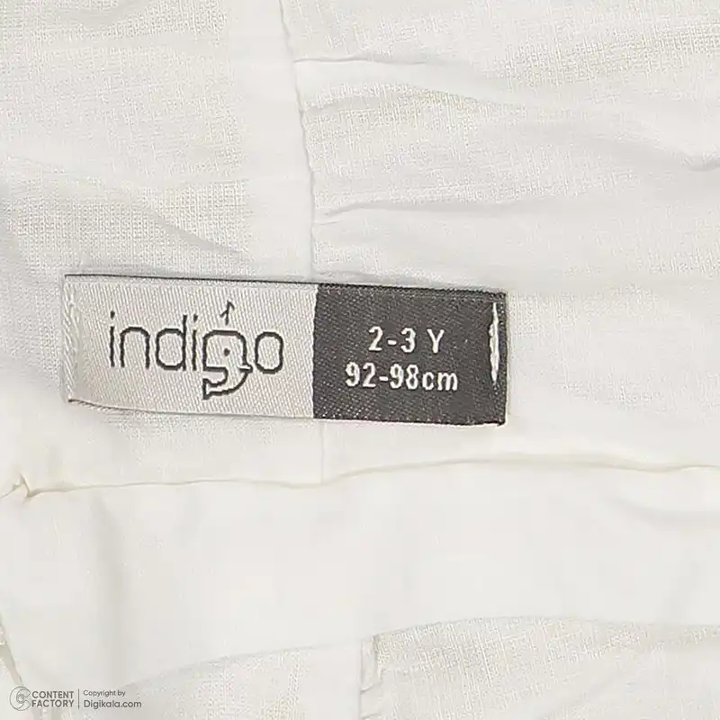 ست پیراهن و هدبند نوزادی دخترانه ایندیگو مدل 131692 رنگ کرم