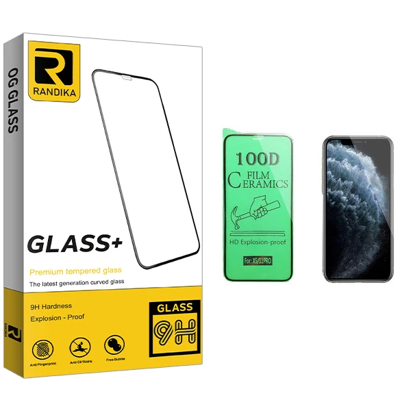 محافظ صفحه نمایش سرامیکی راندیکا مدل GLD مناسب برای گوشی موبایل اپل iPhone X