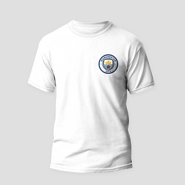 تی شرت آستین کوتاه مردانه مدل لوگو منچستر سیتی کد v007