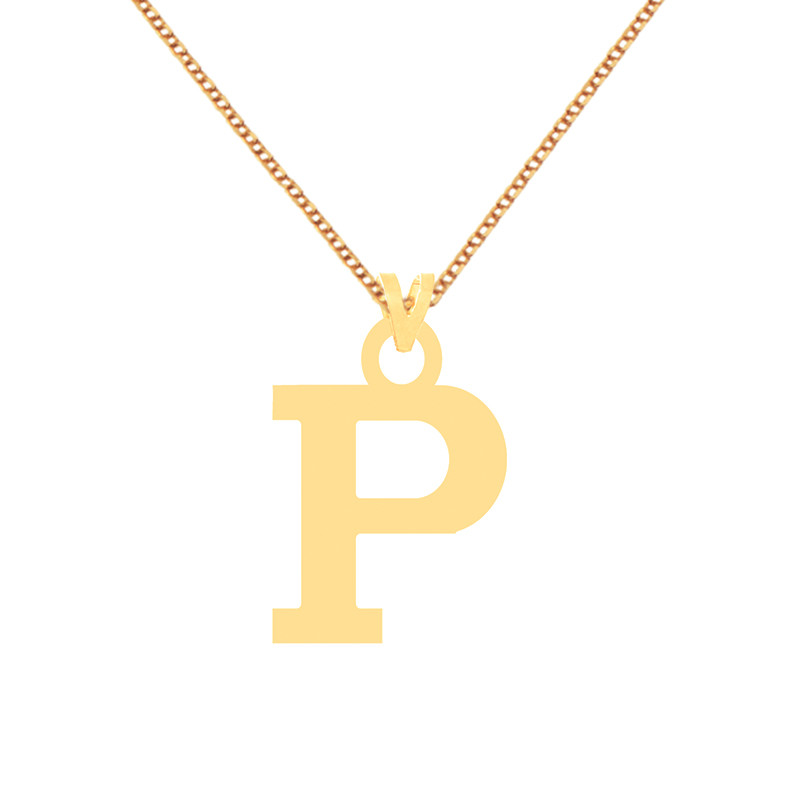 گردنبند طلا 18 عیار زنانه کرابو طرح حرف P مدل Kr71677