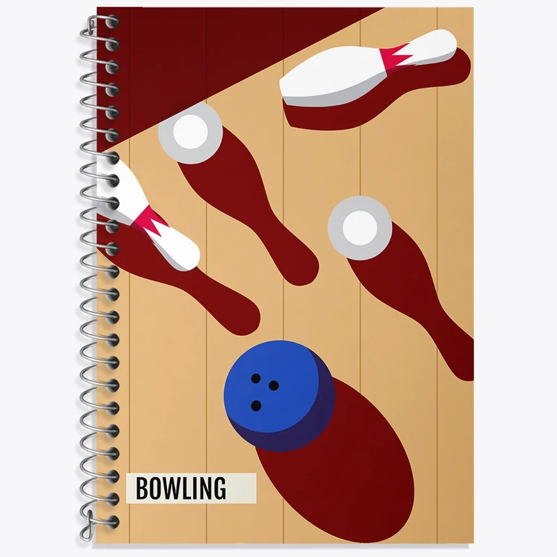 دفتر زبان 50 برگ خندالو مدل سه خط طرح بولینگ کد N795