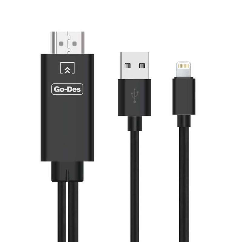 کابل انتقال تصویر HDMI به لایتنینگ مدل GD-HM806 طول 1.8 متر