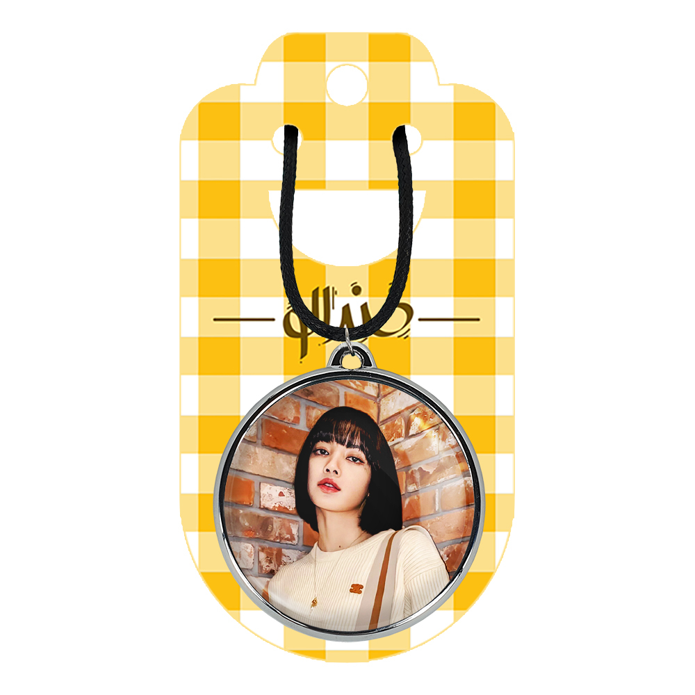 گردنبند خندالو مدل لیسا بلک پینک کد 1424914254