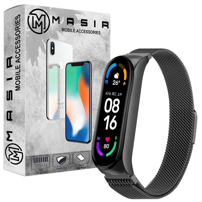 بند مسیر مدل Milanese Strap مناسب برای مچ بند هوشمند شیائومی Mi band 7