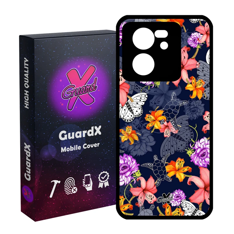 کاور گارد ایکس طرح گل مدل Glass10207 مناسب برای گوشی موبایل شیائومی 13T/13T Pro/Redmi K60 Ultra