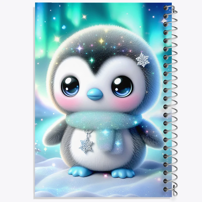 دفتر ژورنال نویسی 50 برگ خندالو مدل نقطه ای طرح پنگوئن کیوت کد F5445