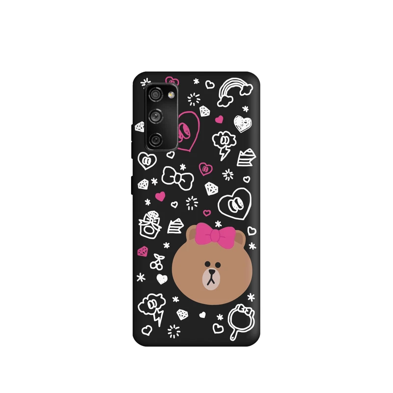 کاور طرح خرس لاین دخترانه کد f2610 مناسب برای گوشی موبایل سامسونگ galaxy S20 FE