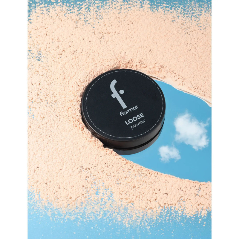 پودر فیکس مات فلورمار مدل Loose رنگ Medium sand شماره 003 مناسب انواع پوست حجم 15 گرم 