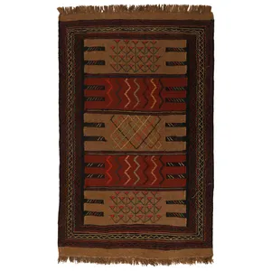 گلیم دستبافت دومتری طرح سفره کردی کد 140517