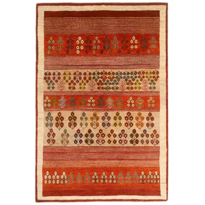 گبه دستبافت چهار و نیم متری طرح قشقایی کد r5546648r 