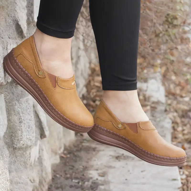 کفش طبی زنانه مدل نیکان گام کد پارما رنگ عسلی