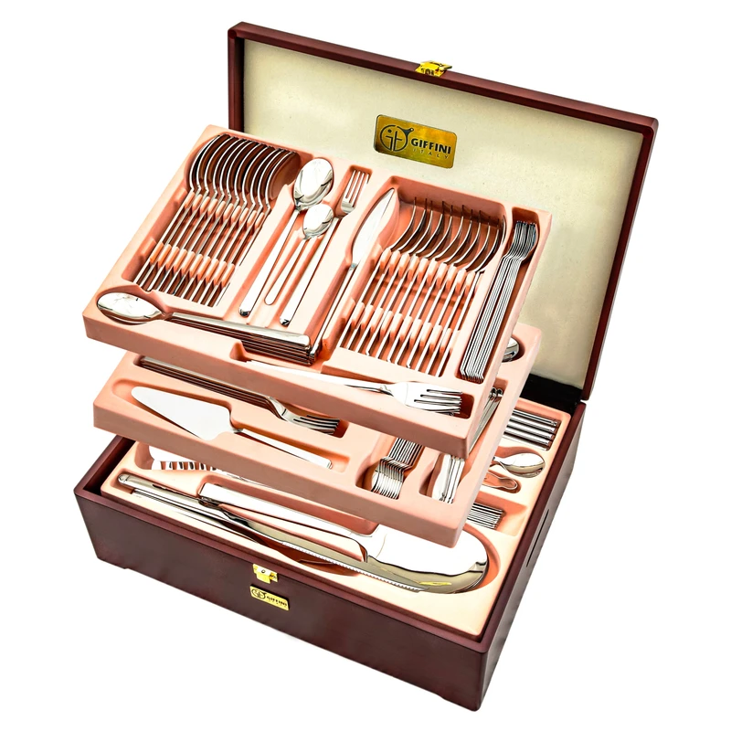 سرویس قاشق و چنگال 142 پارچه جی فی نی مدل G-01