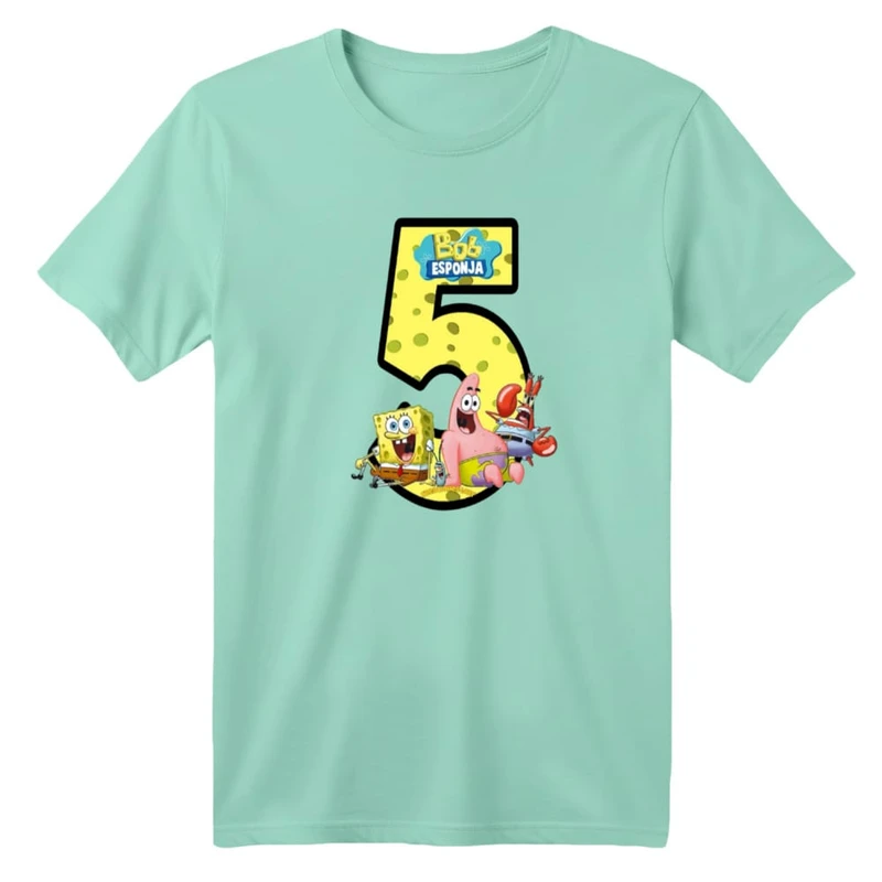 تی شرت آستین کوتاه بچگانه مدل باب اسفنجی کد ۷