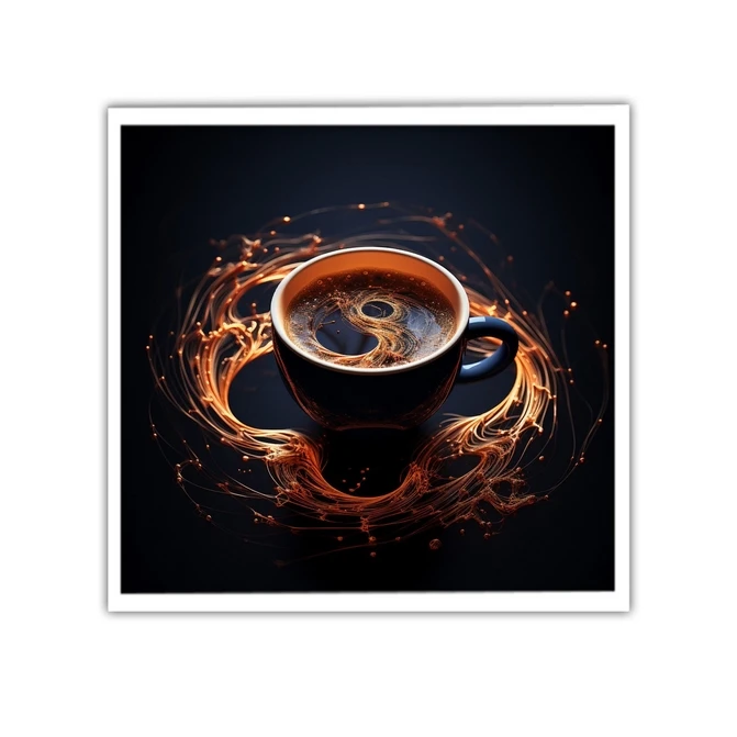 تابلو نوری بکلیت طرح کافی شاپ قهوه مدل W-MID-18650