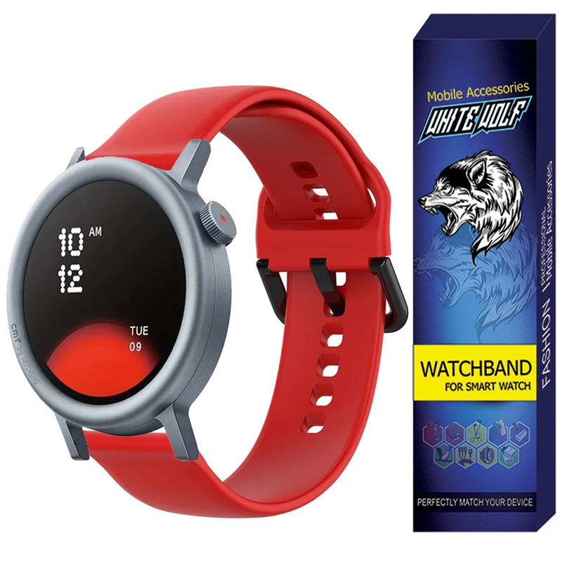 بند وایت ولف مدل WB-SQ مناسب برای ساعت هوشمند  ناتینگ CMF Watch 3 Pro 22mm