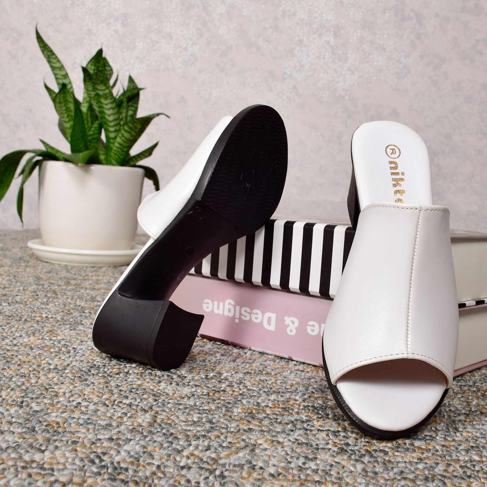 صندل زنانه نیکتا مدل BK.WH.2334 -  - 30