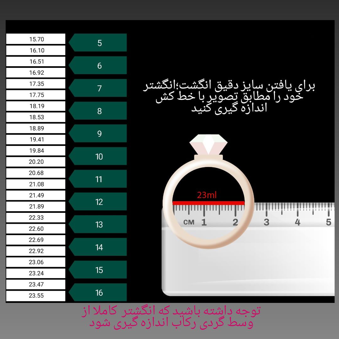 انگشتر نقره زنانه مدل AMT-R129 -  - 6