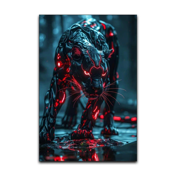 تابلو شاسی گوفی مدل حیوانات طرح Black Panther کد ROBT51