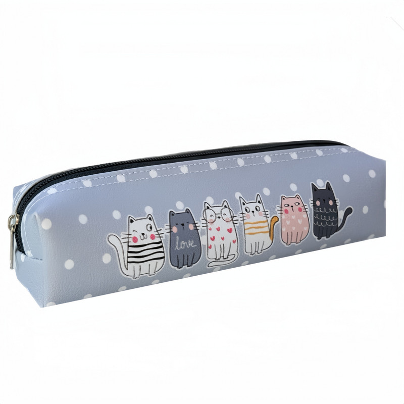 جامدادی مدل دانشجویی فانتزی طرح گربه خالدار کد love-1