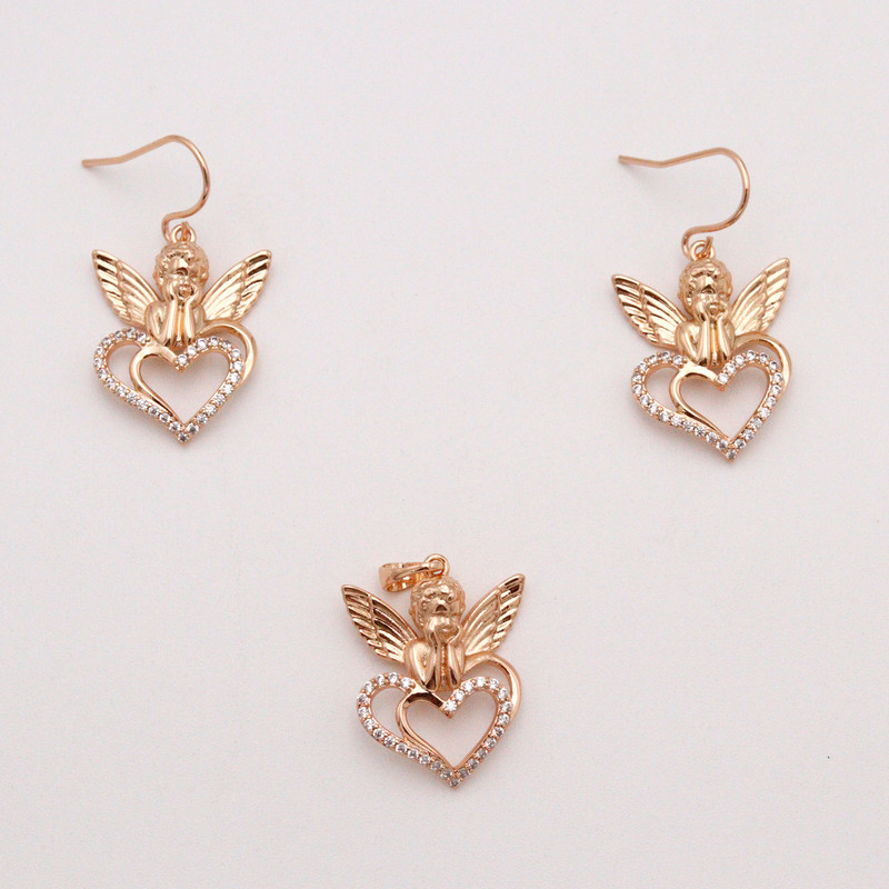 نیم ست زنانه ژوپینگ مدل فرشته و قلب کد THS-121 نیم ست زنانه ژوپینگ مدل فرشته و قلب کد THS-121