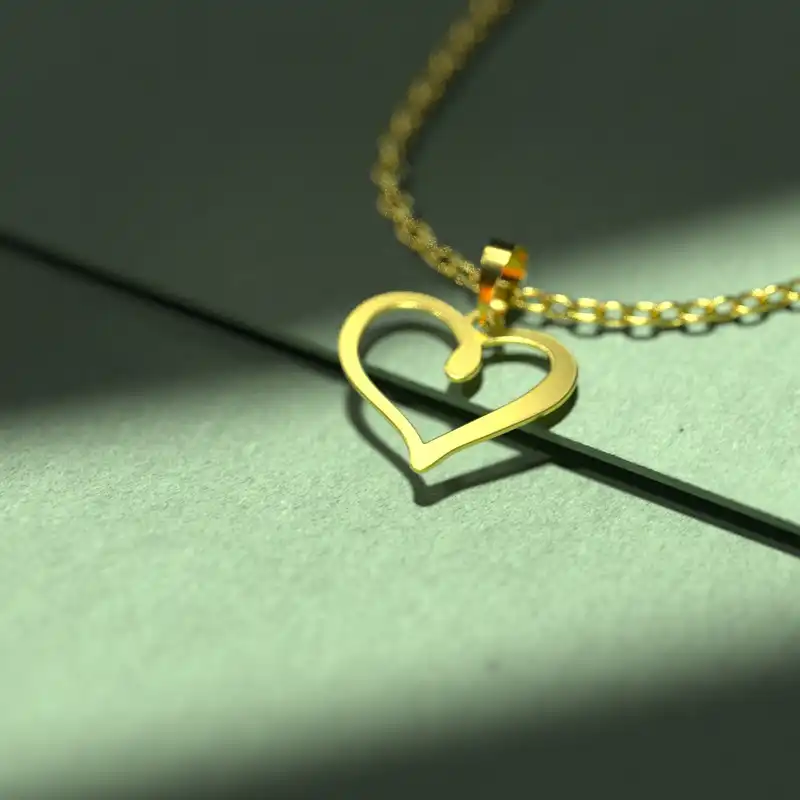 گردنبند طلا 18 عیار زنانه مدوپد مدل قلب کد E1096