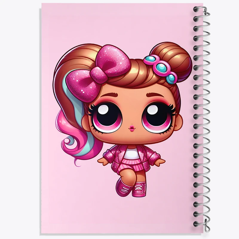 دفتر شطرنجی 50 برگ خندالو طرح دخترانه کیوت کد N4620