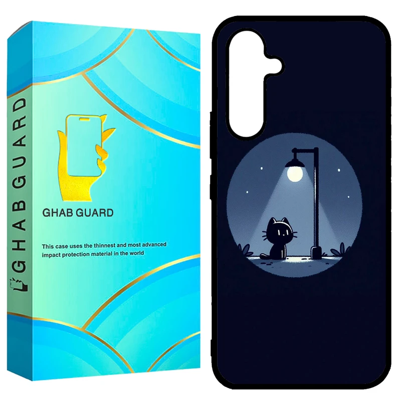 کاور قاب گارد طرح گربه و شب مدل GCHPA54 مناسب برای گوشی موبایل سامسونگ  Galaxy A54 5G