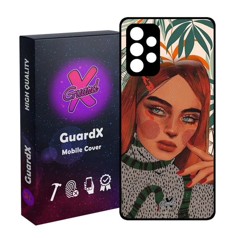 کاور گارد ایکس طرح دختر مدل Glass10331 مناسب برای گوشی موبایل سامسونگ Galaxy A52