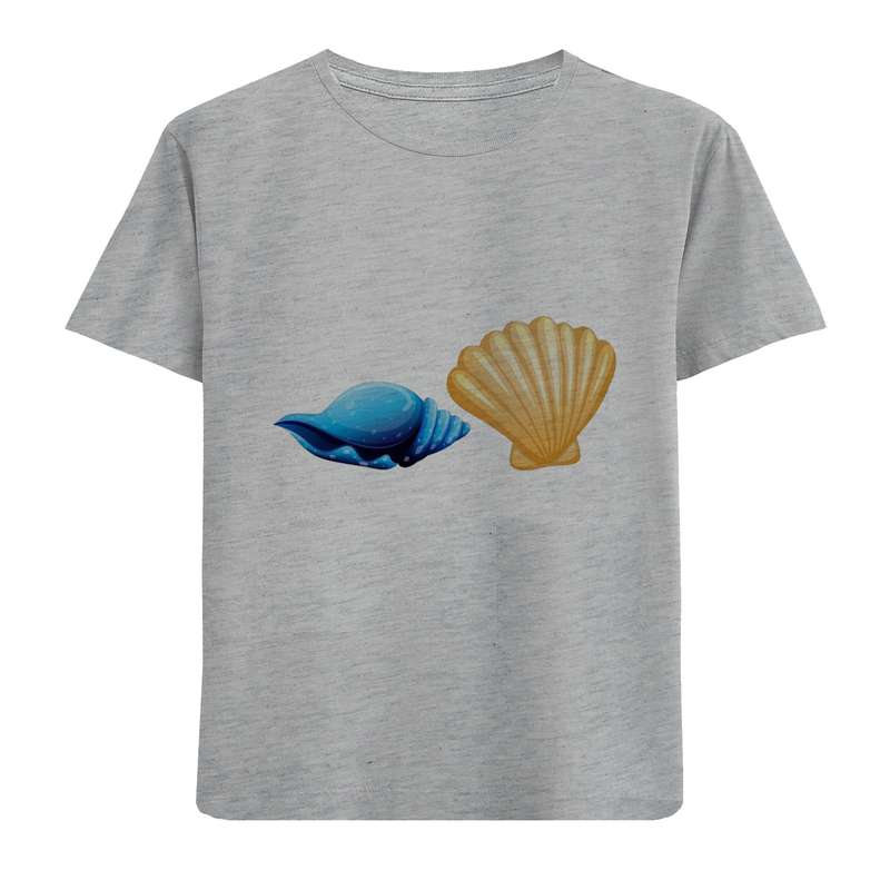 تی شرت آستین کوتاه دخترانه مدل صدف D397