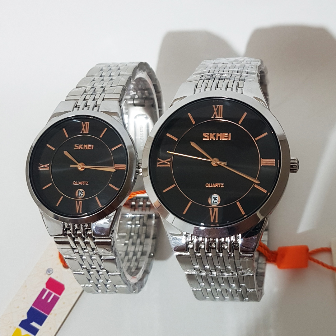 ست ساعت مچی عقربه ای زنانه و مردانه اسکمی مدل 9139