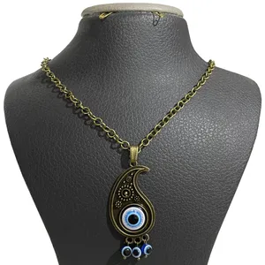 گردنبند زنانه مدل بته جقه چشم نظر