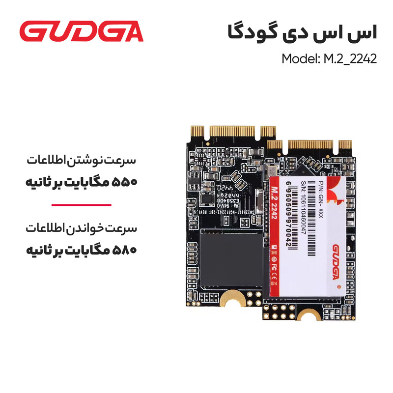 اس اس دی اینترنال گودگا مدل M.2_2242 ظرفیت 128 گیگابایت
