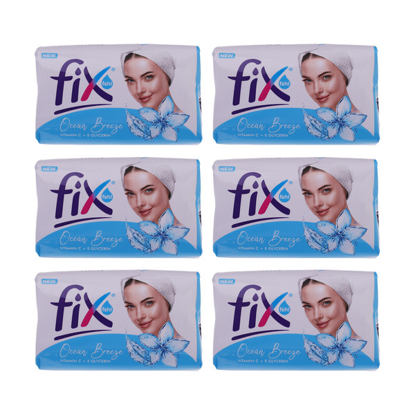 صابون شستشو فیکس مدل Ocean Breeze وزن 90 گرم بسته 6 عددی