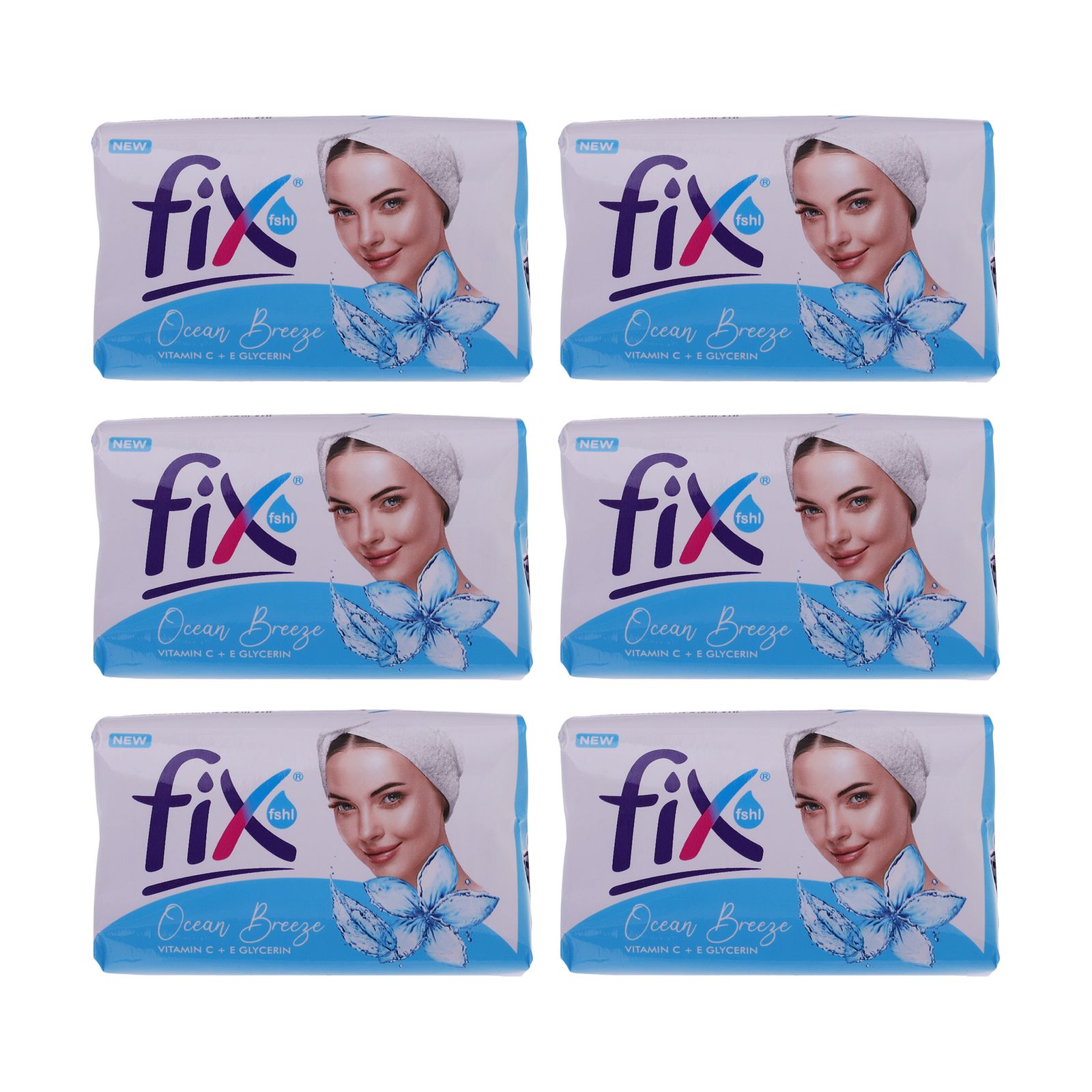 صابون شستشو فیکس مدل Ocean Breeze وزن 90 گرم بسته 6 عددی -  - 1