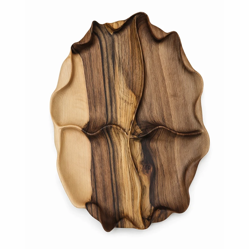 اردور خوری چوبی مدل موج دار بافت طبیعی