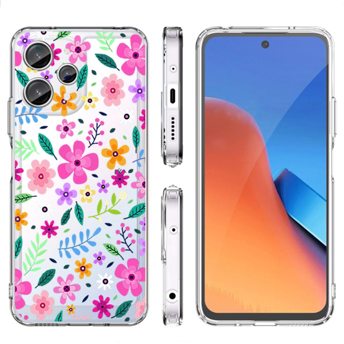 کاور طرح گل مناسب برای گوشی موبایل شیائومی Redmi12  