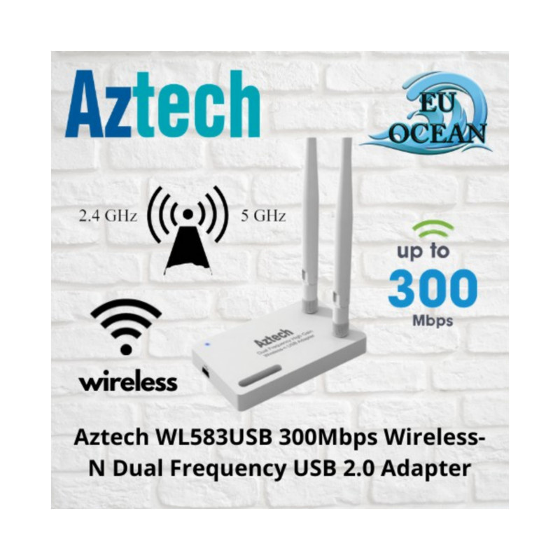 کارت شبکه بی سیم آزتچ مدل WL568usb 300mbps High Gain