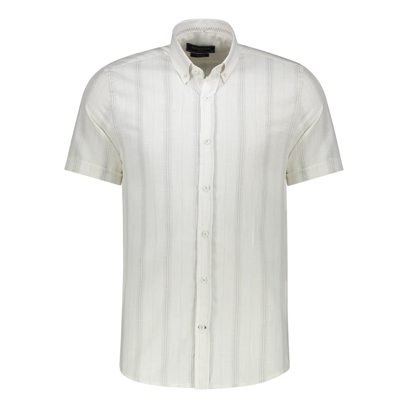 پیراهن آستین کوتاه یقه برگردان مردانه پاتن جامه مدل 04MC8028