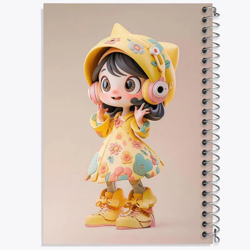 دفتر مشق 100 برگ خندالو طرح دخترانه کد 28823