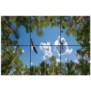 تایل سقفی آسمان مجازی طرح پرواز عقاب کد 0700 سایز 60x60 سانتی متر مجموعه 6 عددی