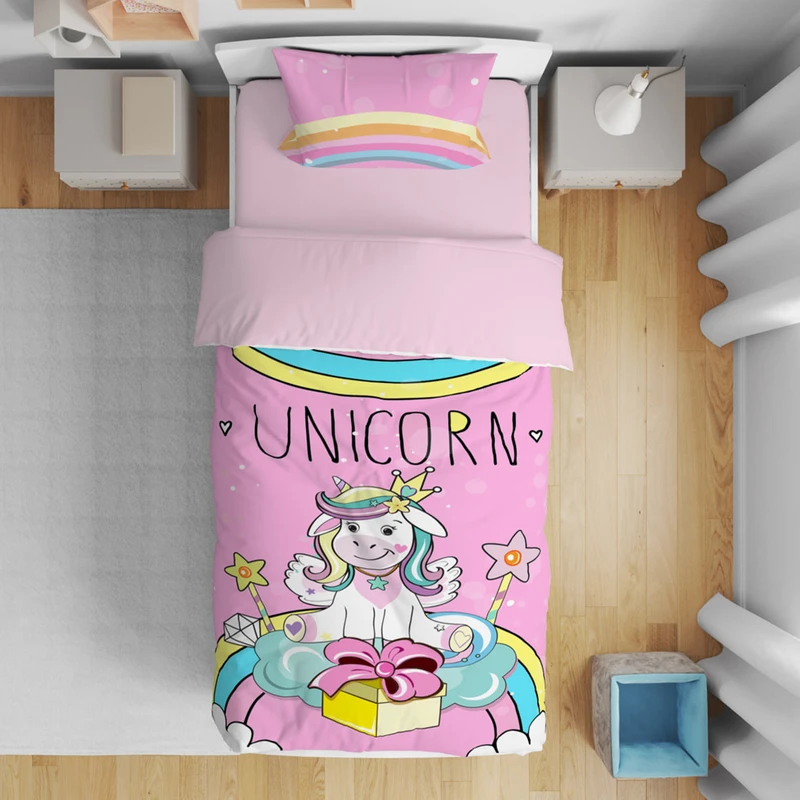 سرویس روتختی مدل اسب تکشاخ 4647 تکنفره 5 تکه