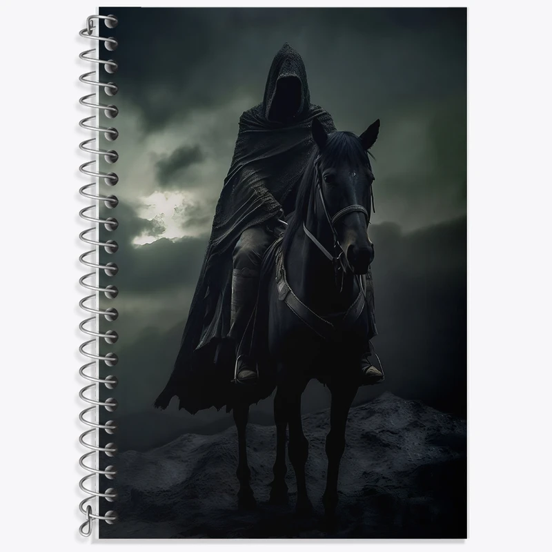 دفتر زبان 50 برگ خندالو مدل سه خط طرح سوارکار کد F1349