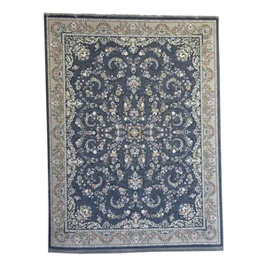 فرش ماشینی 700 شانه زمینه دودی رنگی حاشیه نقره ای مدل 14