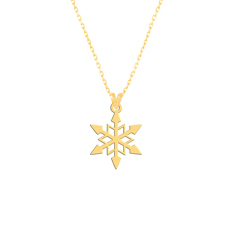گردنبند طلا 18 عیار زنانه فرشته مدل برف   WNLZ-000564