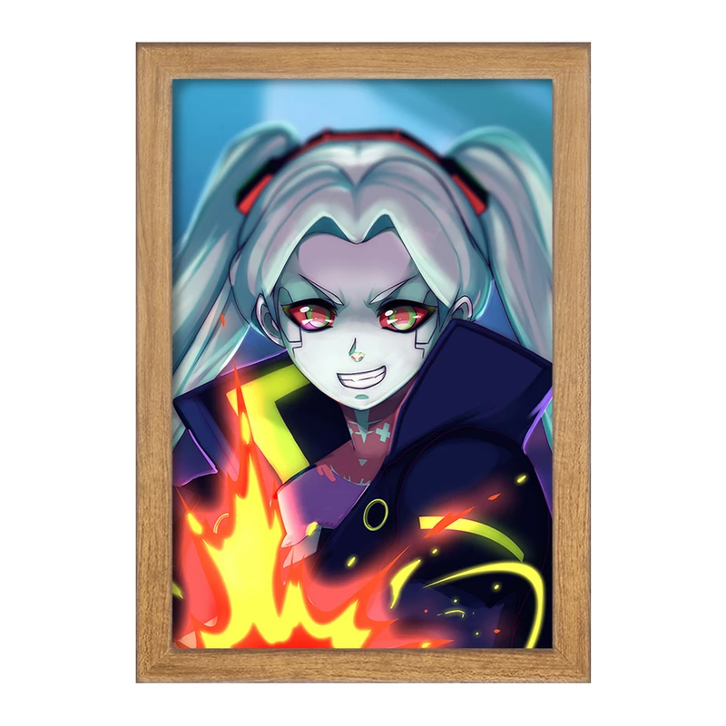 تابلو خندالو مدل ربکا انیمه سایبرپانک کد 23979