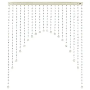 پرده ریشه ای آریا کریستال مدل هلال سایز 120x120 سانتی متر