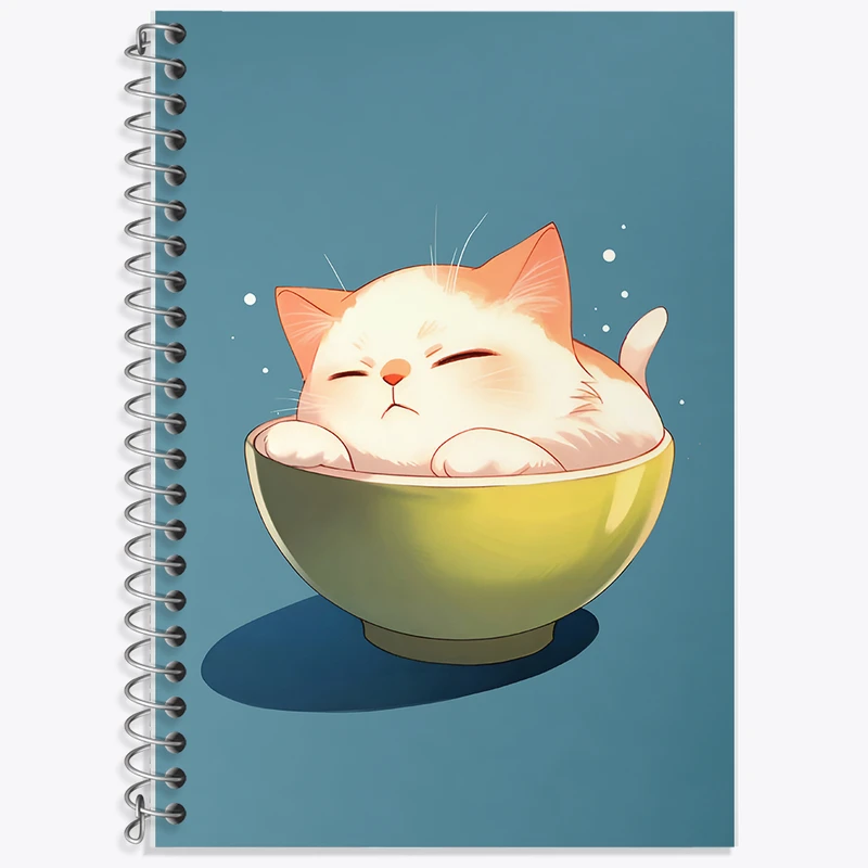 دفتر نت موسیقی 50 برگ خندالو طرح گربه خوابالو کد F6861