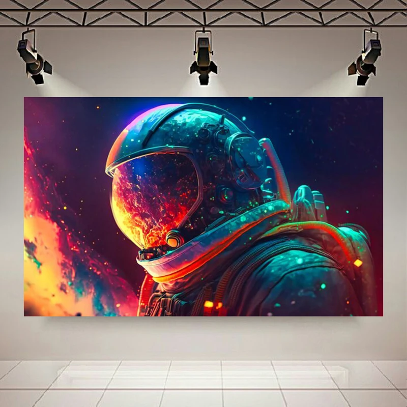  تابلو بوم طرح مخمل دیجیتال مدل کهکشان نورانی کد AR303887